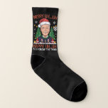 Funny Santa Joe Biden Merry Äm Christmas Ugly Socken<br><div class="desc">Funny Santa Joe Biden Merry Äm Christmas Ugly</div>