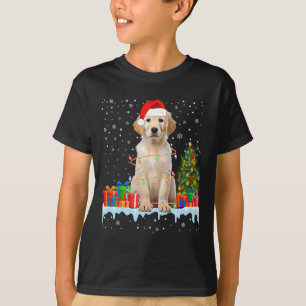 Funny Santa Labrador Hund Weihnachtsleuchten Xmas T-Shirt