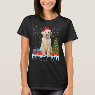 Funny Santa Labrador Hund Weihnachtsleuchten Xmas T-Shirt