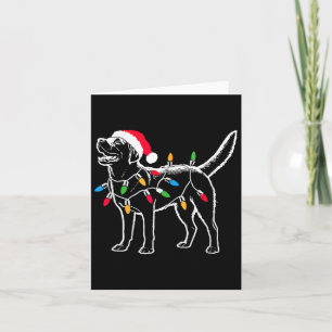 Funny Santa Labrador Retriever Christmas Lights Do Karte