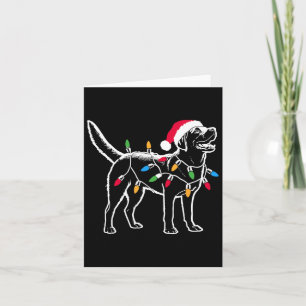 Funny Santa Labrador Retriever Christmas Lights Do Karte