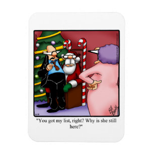 Funny Santa List Spaß Magnet Geschenk