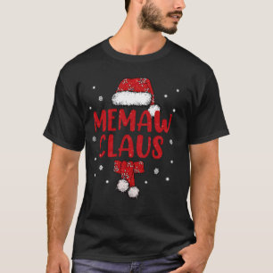 Funny Santa Memaw Claus Weihnachten Familiengesche T-Shirt