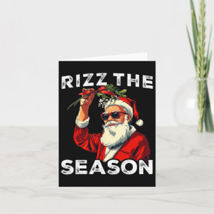 Funny Santa Meme Rizz The Season Joke Mens Christm Karte