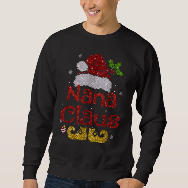 Funny Santa Nana Claus Weihnachtsfamilie Sweatshirt (Vorderseite)