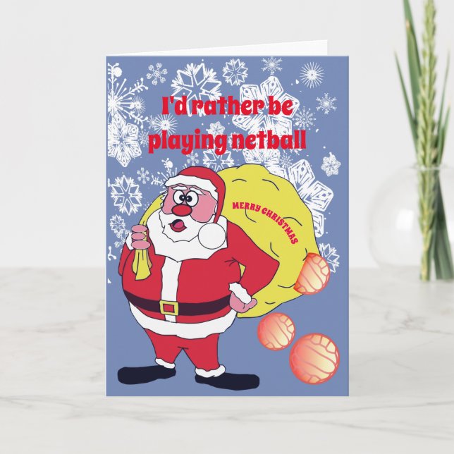 Funny Santa Netball Weihnachten (Vorderseite)