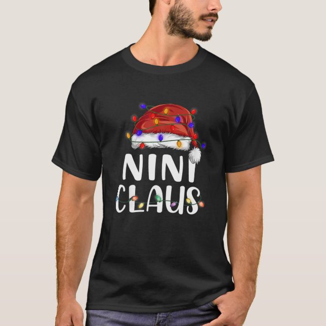 Funny Santa Nini Claus Weihnachts-Matching-Familie T-Shirt (Vorderseite)