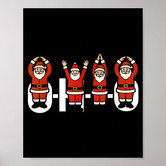Funny Santa Ohio Party O-h-i-o Christmas Season Mi Poster (Vorne)