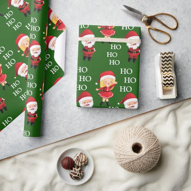 Funny Santa Paares Weihnachten Weihnachten HO HO H Geschenkpapier (Kunsthandwerk)