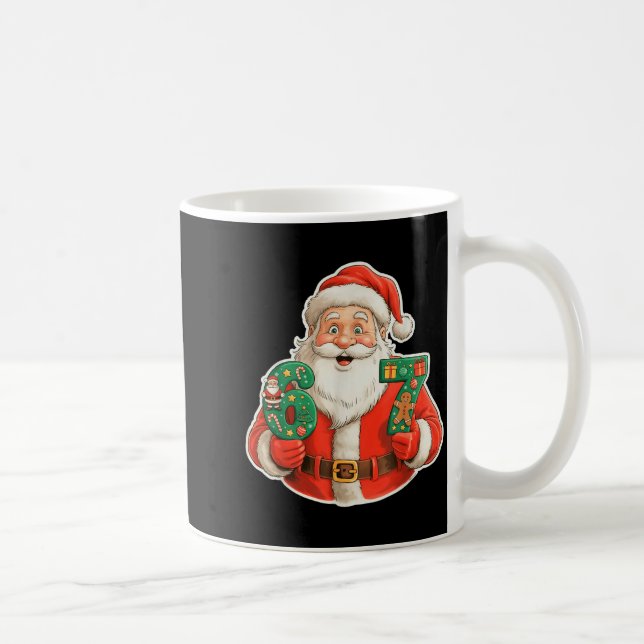 Funny Santa Pajamas Christmas 2025 Six Seven 67 Me Kaffeetasse (Rechts)