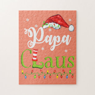 Funny Santa Papa Claus Christmas Matching Family Puzzle