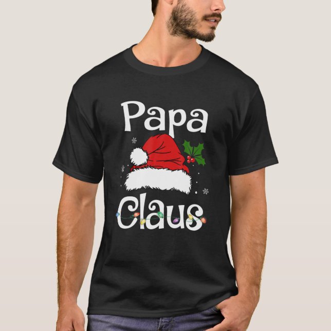 Funny Santa Papa Claus Weihnachts-Matching-Familie T-Shirt (Vorderseite)