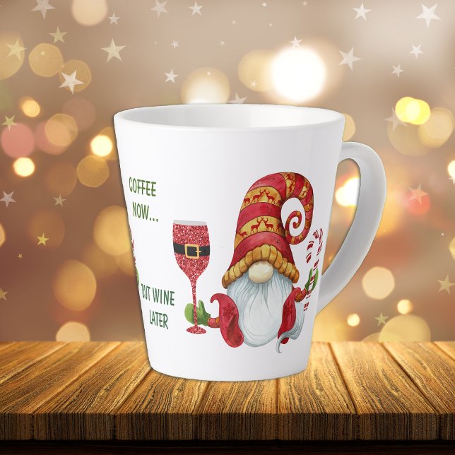 Funny Santa Party Gnome Milchtasse (Von Creator hochgeladen)