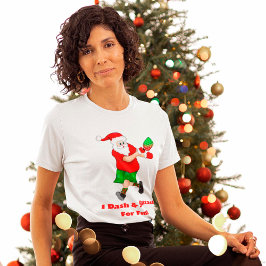 Funny Santa Playing Pickleball I Dash & Smash Spaß T-Shirt