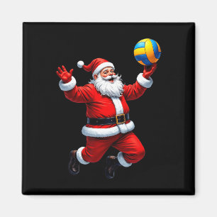 Funny Santa Playing Volleyball WeihnachtsLICHT XM Magnet