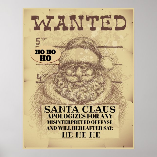 Funny Santa Poster (Vorne)