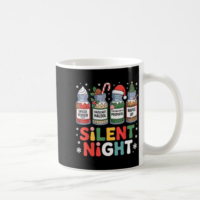Funny Santa Profol Silent Night Icu Nurses Merry C Kaffeetasse (Rechts)