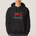 Funny Santa Riding Christmas Tree Truck Antelope C Hoodie<br><div class="desc">Funny Santa Riding Weihnachtsbaum Truck Antelope Weihnachten</div>