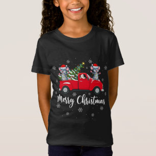 Funny Santa Riding Weihnachtsbaum Truck Mouse Chri T-Shirt
