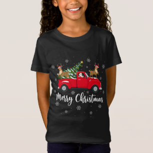 Funny Santa Riding Weihnachtsbaum Truck Rentier C T-Shirt