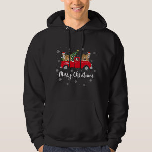 Funny Santa Riding Weihnachtsbaum Truck Tiger Chri Hoodie