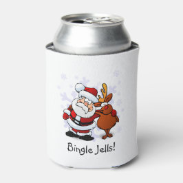 Funny Santa & Rudolph Holiday Can Cooler Dosenkühler
