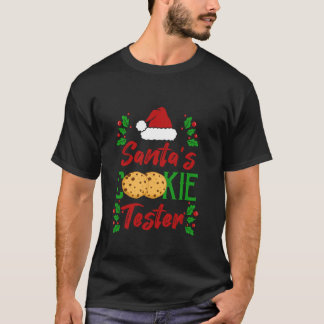 Funny Santa s Cookie Tester Weihnachtskekse Tast T-Shirt