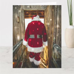 FUNNY SANTA SANTA'S RÜCKEN CHRISTMAS CARD KARTE