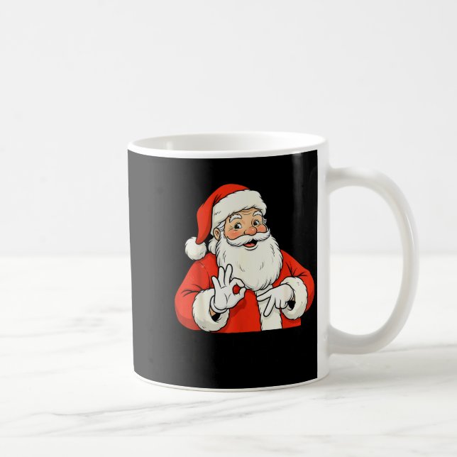 Funny Santa Says Six Seven Christmas 67 Meme Xmas  Kaffeetasse (Rechts)