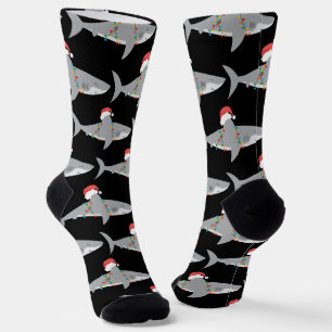 Funny Santa Shark Weihnachten Socken