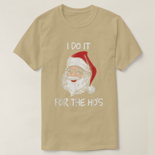 Funny Santa Shirt - Retro Santa I tun es für die H (Design vorne)
