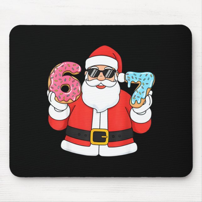 Funny Santa Six Seven 67 Ice Cream Drip Christmas  Mousepad (Vorne)
