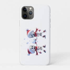 Funny Santa Skeletons Having a Snowball Fight  Case-Mate iPhone Hülle
