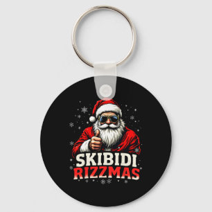 Funny Santa Snowboard Weihnachtsfeiertag Skibidi R Schlüsselanhänger