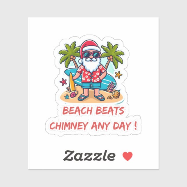 FUNNY SANTA STICKER (Blatt)