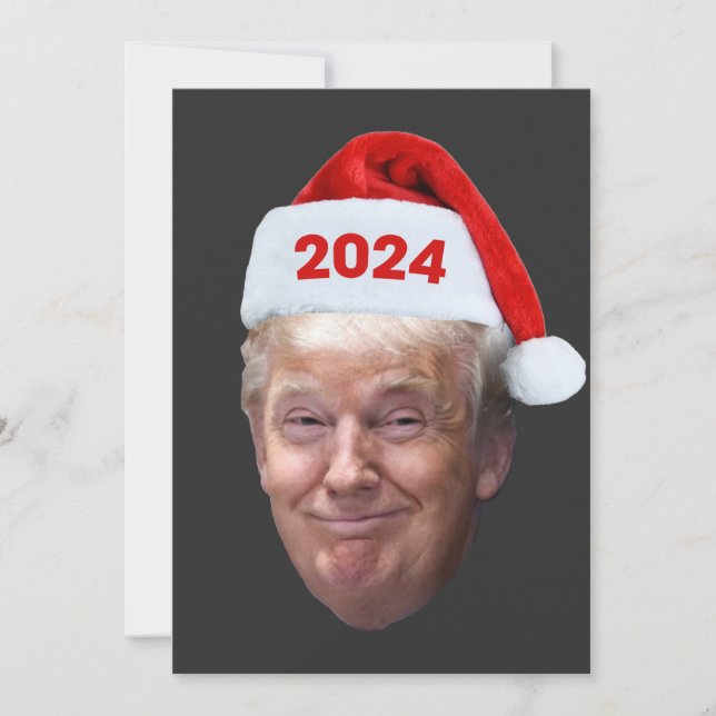 Funny Santa Trump 2024 Weihnachten Trump Liebhaber Einladung (Vorderseite)