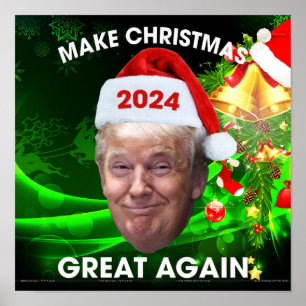 Funny Santa Trump 2024 Weihnachten wieder großart Poster