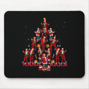 Funny Santa Trump Dance Tree Christmas Pajama Xmas Mousepad