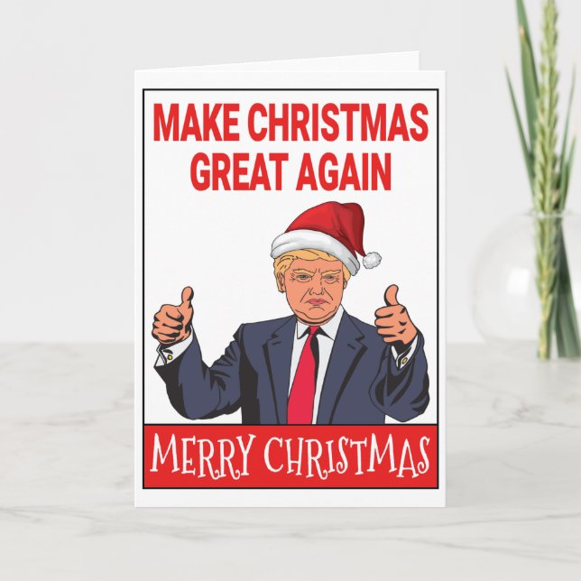 Funny Santa Trump frohe Weihnachten (Vorderseite)