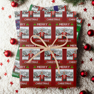 Funny Santa Trump frohe Weihnachten Geschenkpapier Set