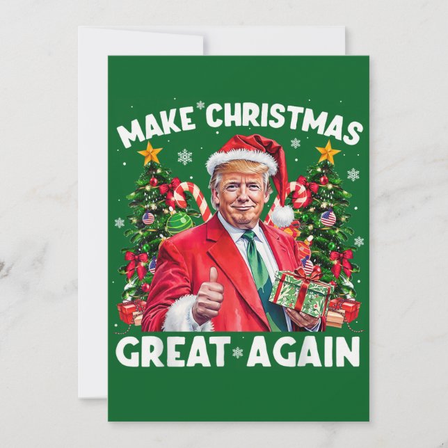 Funny Santa Trump Geschenk machen Weihnachten wied (Vorderseite)