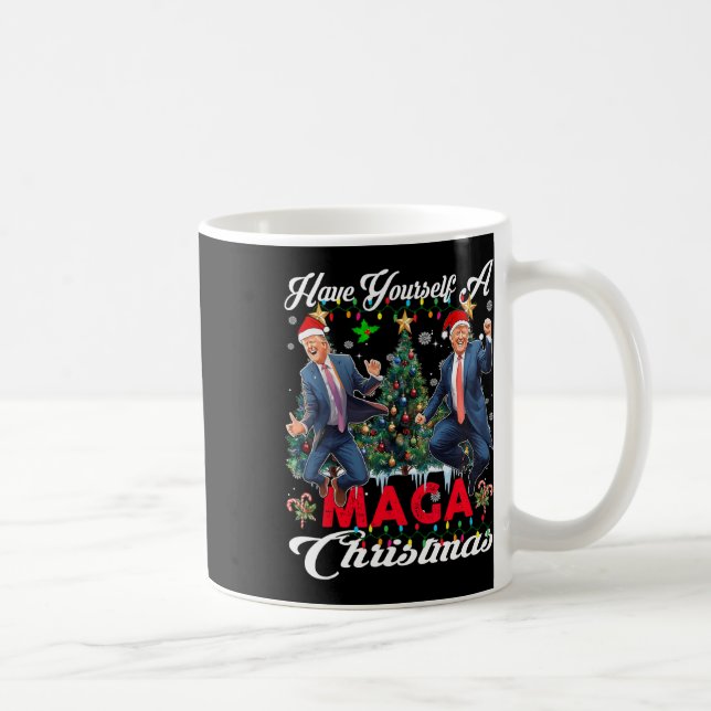 Funny Santa Trump haben Sie ein frohes Weihnachtsf Kaffeetasse (Rechts)