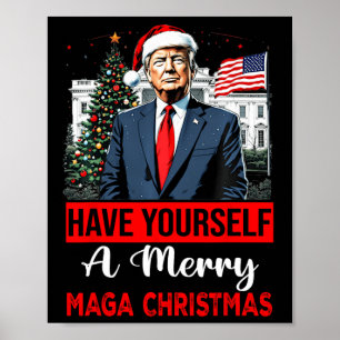 Funny Santa Trump haben Sie ein frohes Weihnachtsf Poster