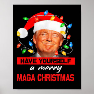 Funny Santa Trump haben Sie ein frohes Weihnachtsf Poster