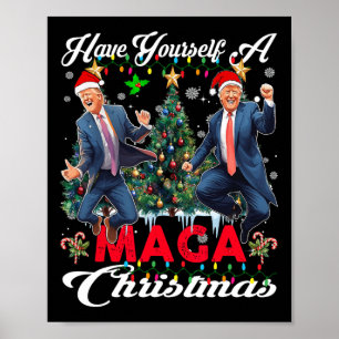 Funny Santa Trump haben Sie ein frohes Weihnachtsf Poster