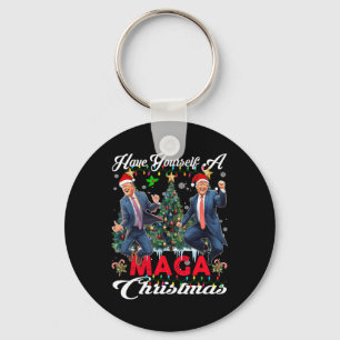 Funny Santa Trump haben Sie ein frohes Weihnachtsf Schlüsselanhänger