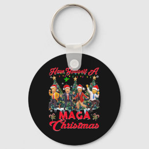 Funny Santa Trump haben Sie ein frohes Weihnachtsf Schlüsselanhänger