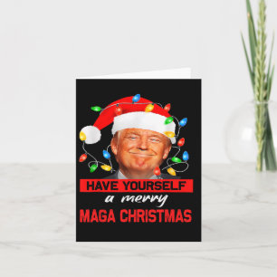 Funny Santa Trump hat sich selbst eine fröhliche M Karte
