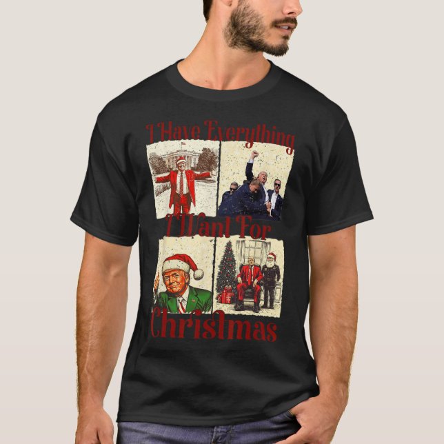 Funny Santa Trump Ich habe alles, was ich für Chr  T-Shirt (Vorderseite)