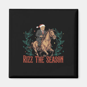 Funny Santa Trump Rizz Die Jahreszeit macht Weihna Magnet